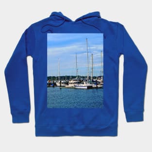 Newport RI - Boats in Harbor Hoodie